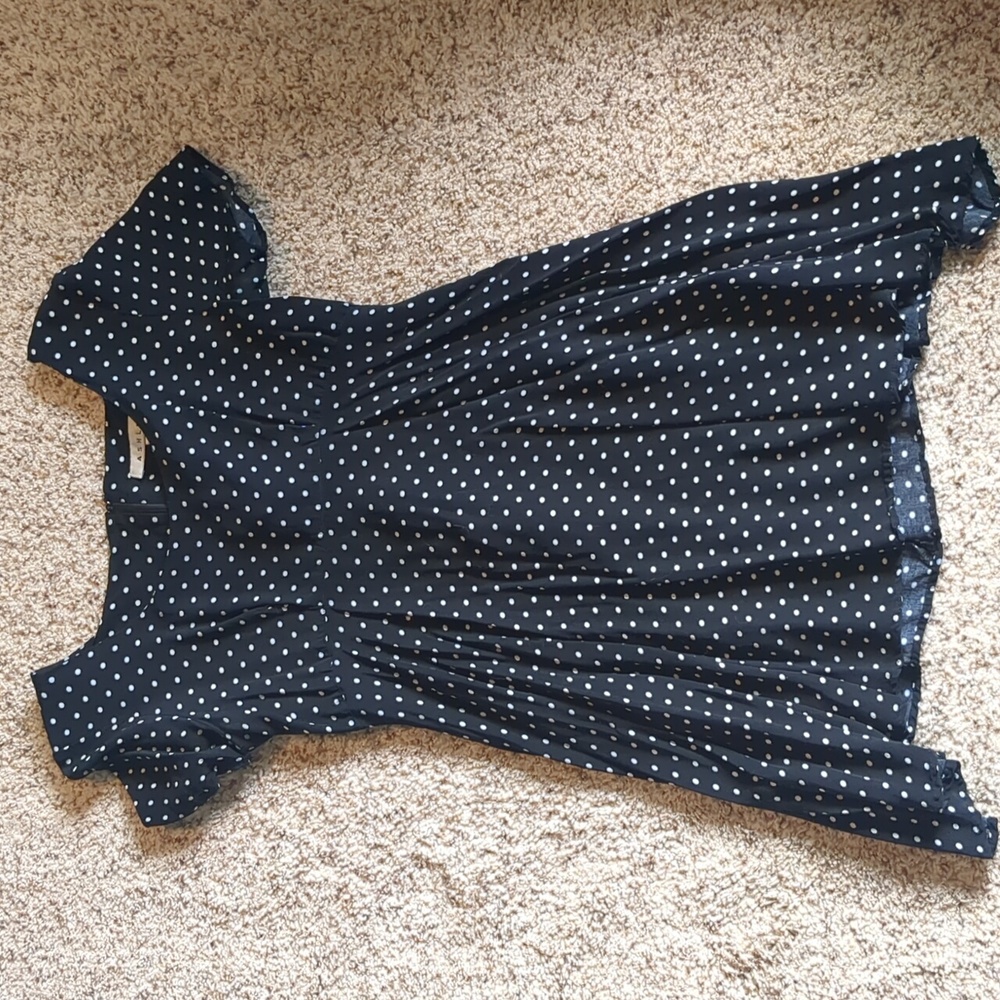Black and white polka dot dress